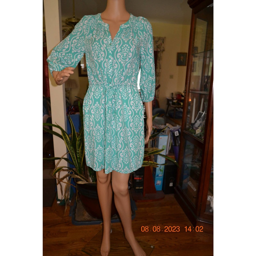 Crown & Ivy teal dress (2)